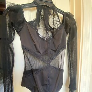 Thistle and Spire black lace bodysuit from Revolve size XS. So pretty!
